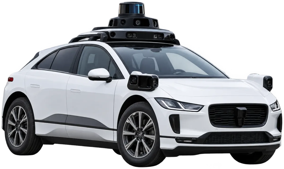 Robotaxi with roof sensors